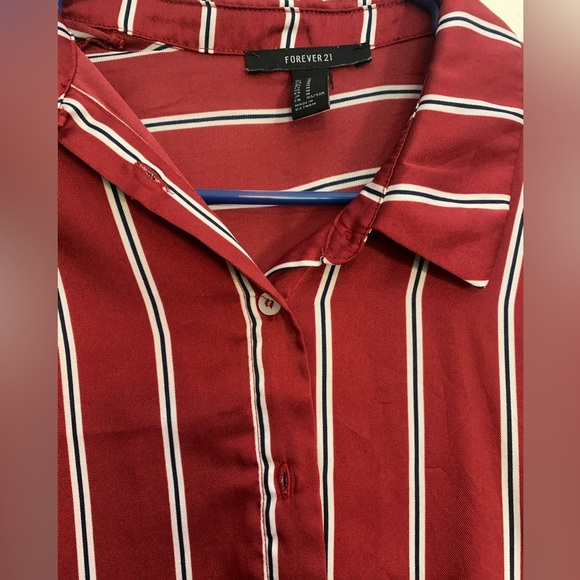 Forever21 Silk Plaid Long Sleeve - Medium - Picture 2 of 3